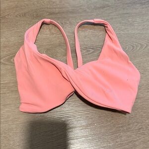 Buffbunny coral twist sports bra